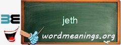 WordMeaning blackboard for jeth